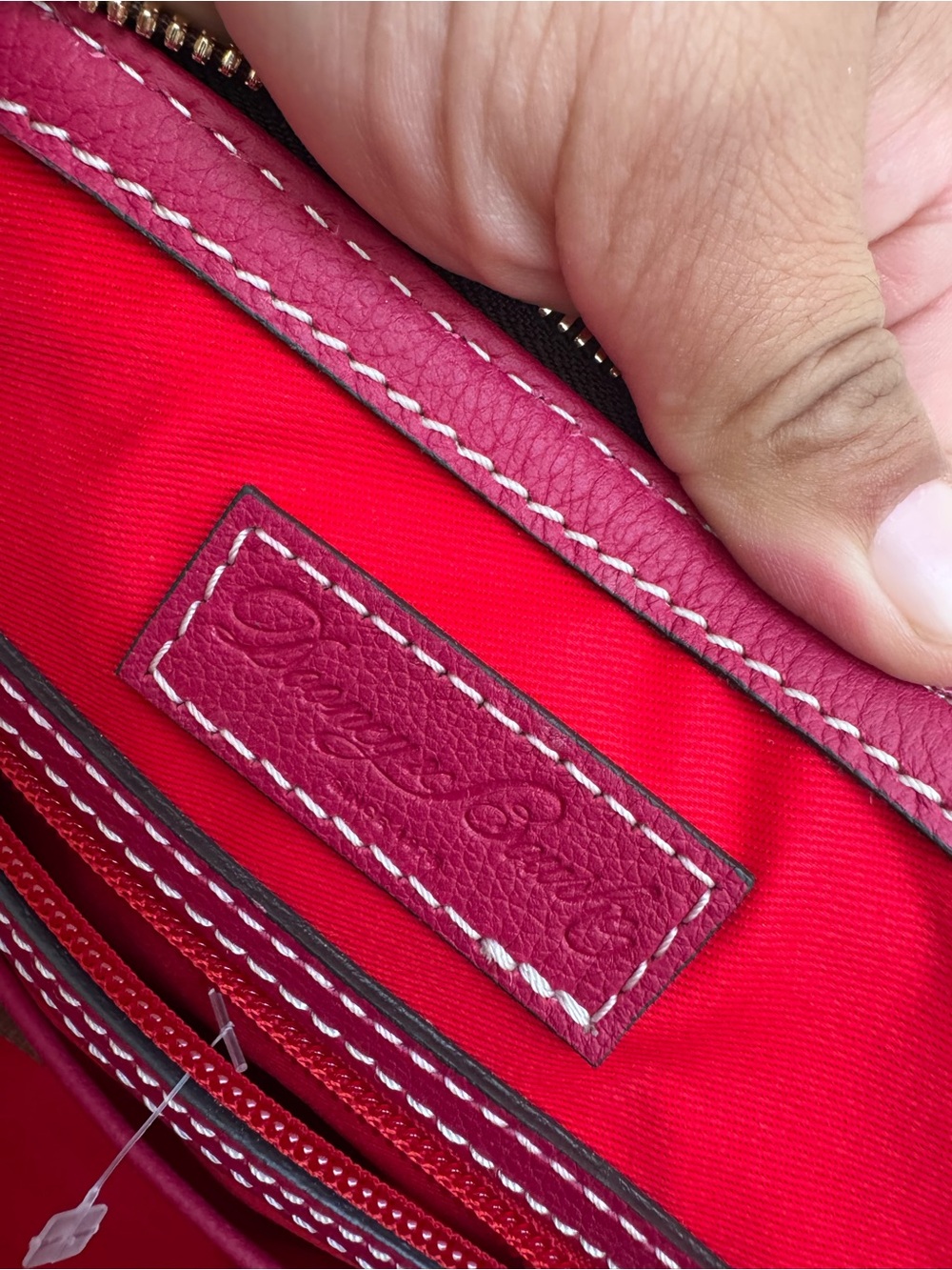 Dooney & Bourke Fuchsia Dome Satchel with Gold Plaque Lmted Edition Certificate - Picture 13 of 13